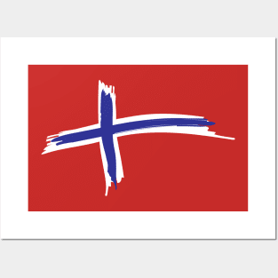 Norwegian flag Posters and Art